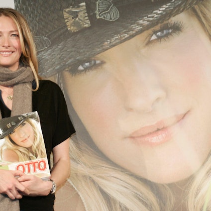 Tatjana Patitz auf einem Fototermin in Hamburg.