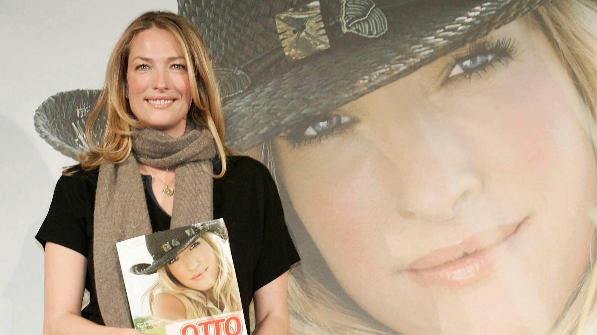 Tatjana Patitz auf einem Fototermin in Hamburg.