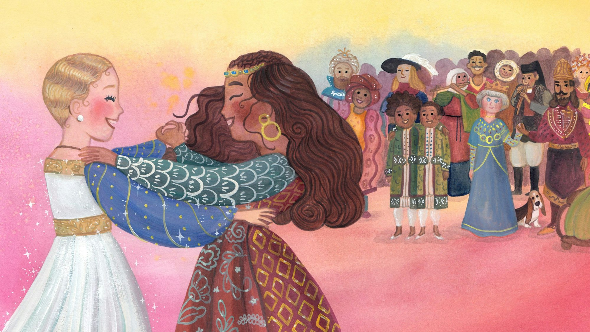 „Aschenputtel“ und Prinzessin Iliana tanzen auf dem Ball.