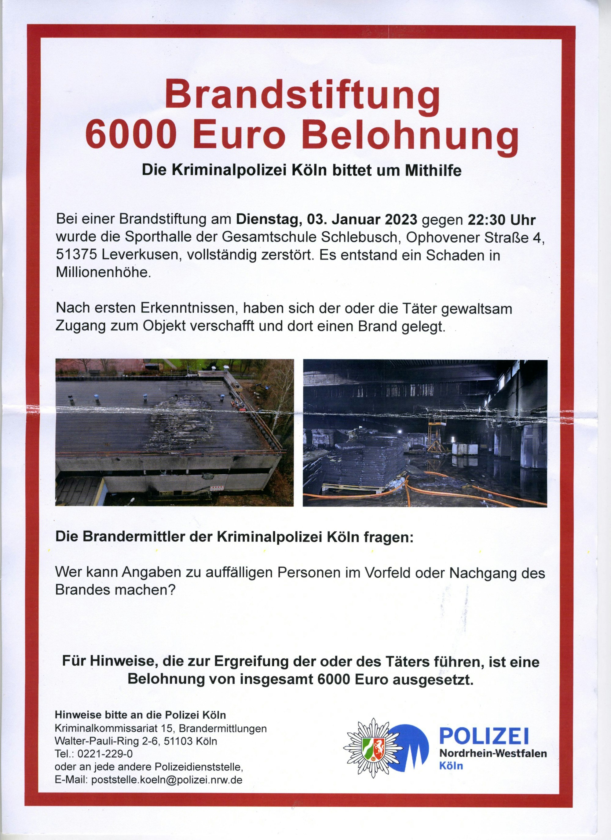 6000 Euro Belohnung