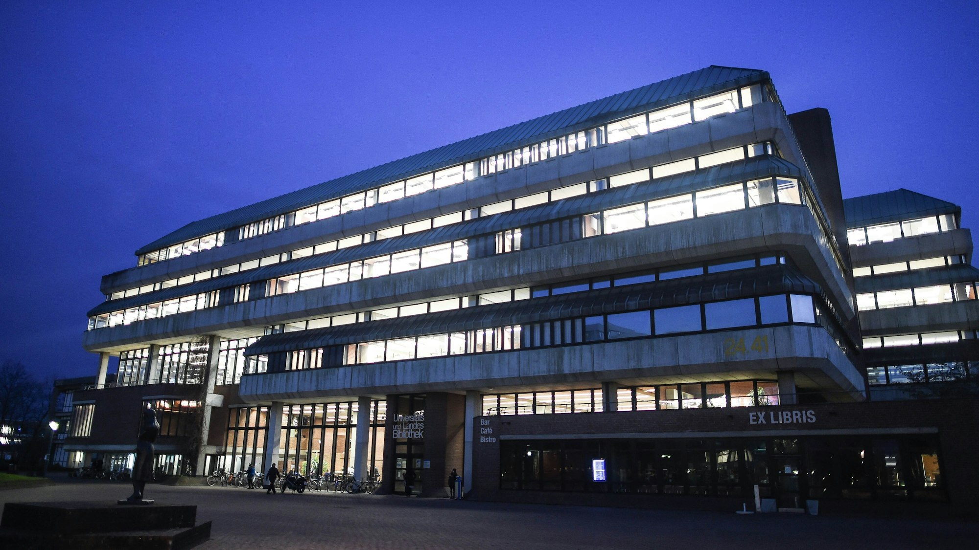 Die Bibliothek an der Henrich-Heine-Universität Düsseldorf. (Archivbild)