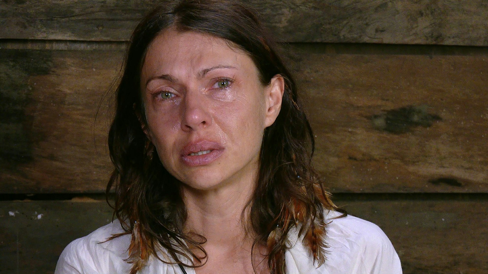 Jana URKRAFT Pallaske kommen im Dschungeltelefon die Tränen.