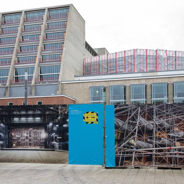Außenaufnahme von der Baustelle der Bühnen der Stadt Köln.