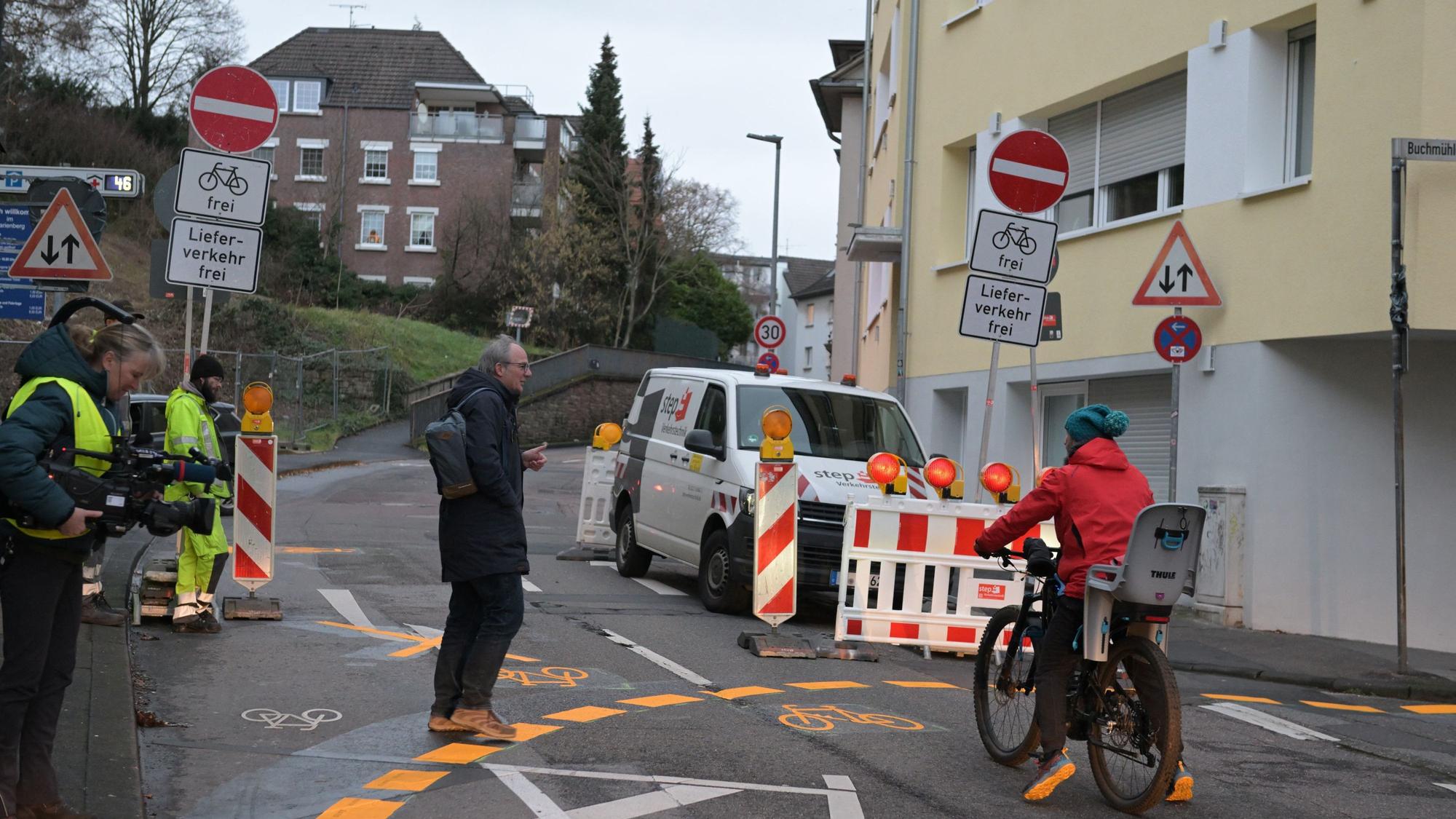 Die Laurentiusstrasse während eines Pilotprojekts, das frühzeitig abgebrochen wurde.
