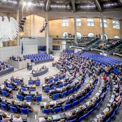 Der Plenarsaal während einer Sitzung des Deutschen Bundestages