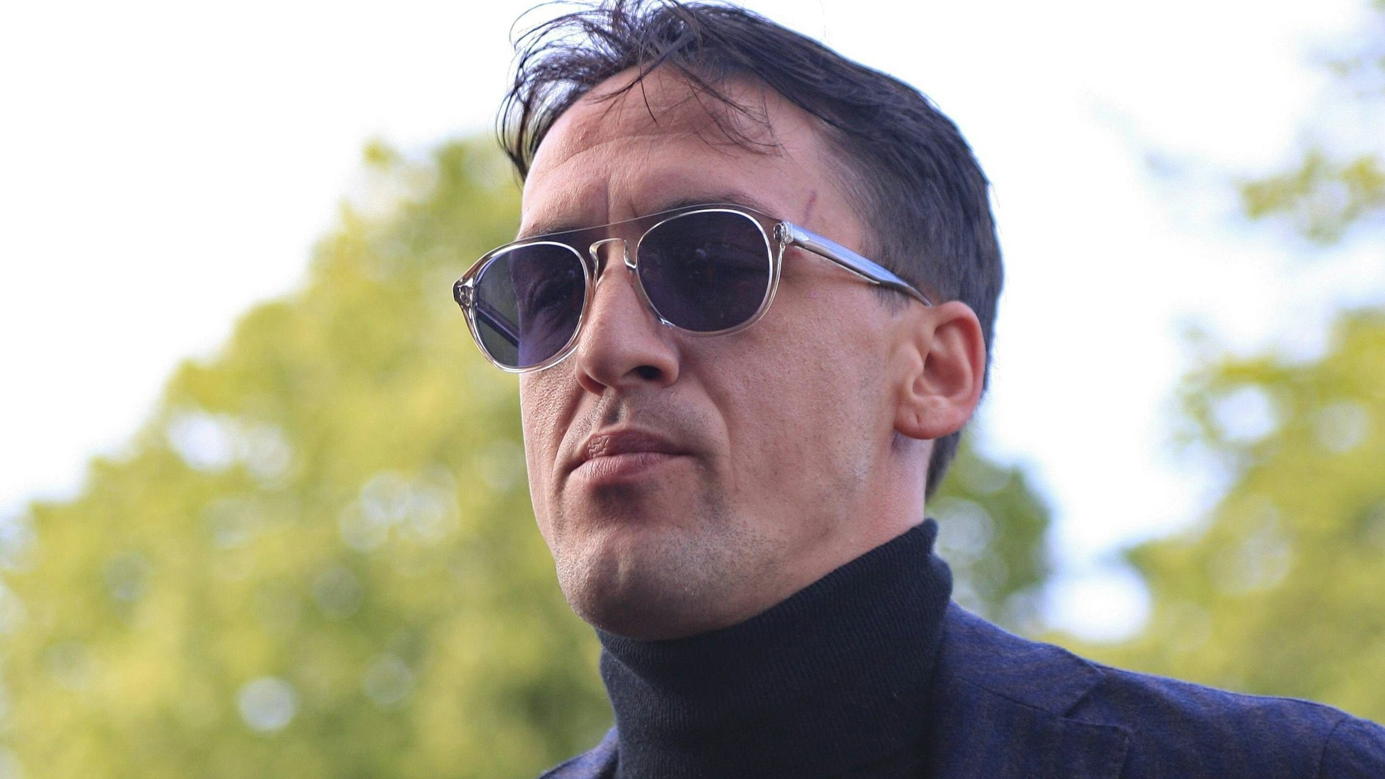 Artur Smoljaninow bei einem Filmfestival im Jahr 2017. Der Schauspieler ist auch als „Russlands Rambo“ bekannt.