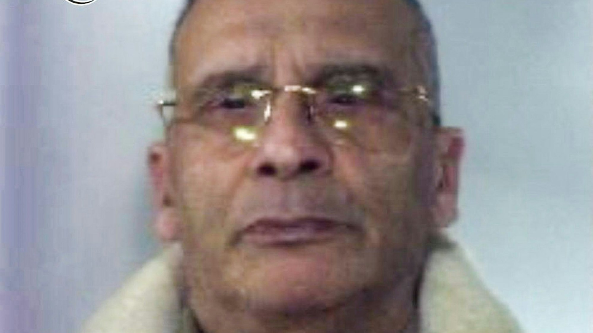 Ein Foto des obersten Mafiabosses Matteo Messina Denaro kurz nach seiner Verhaftung.