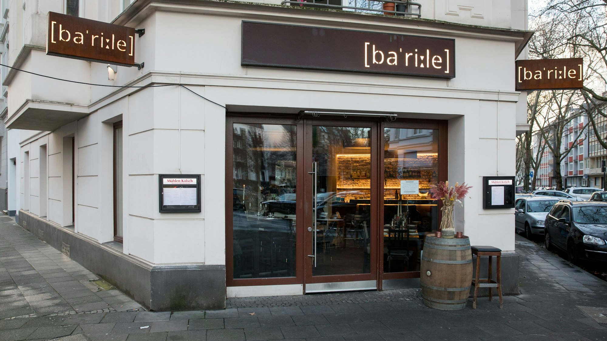 Das Restaurant Barile im Agnesviertel in Köln von außen.