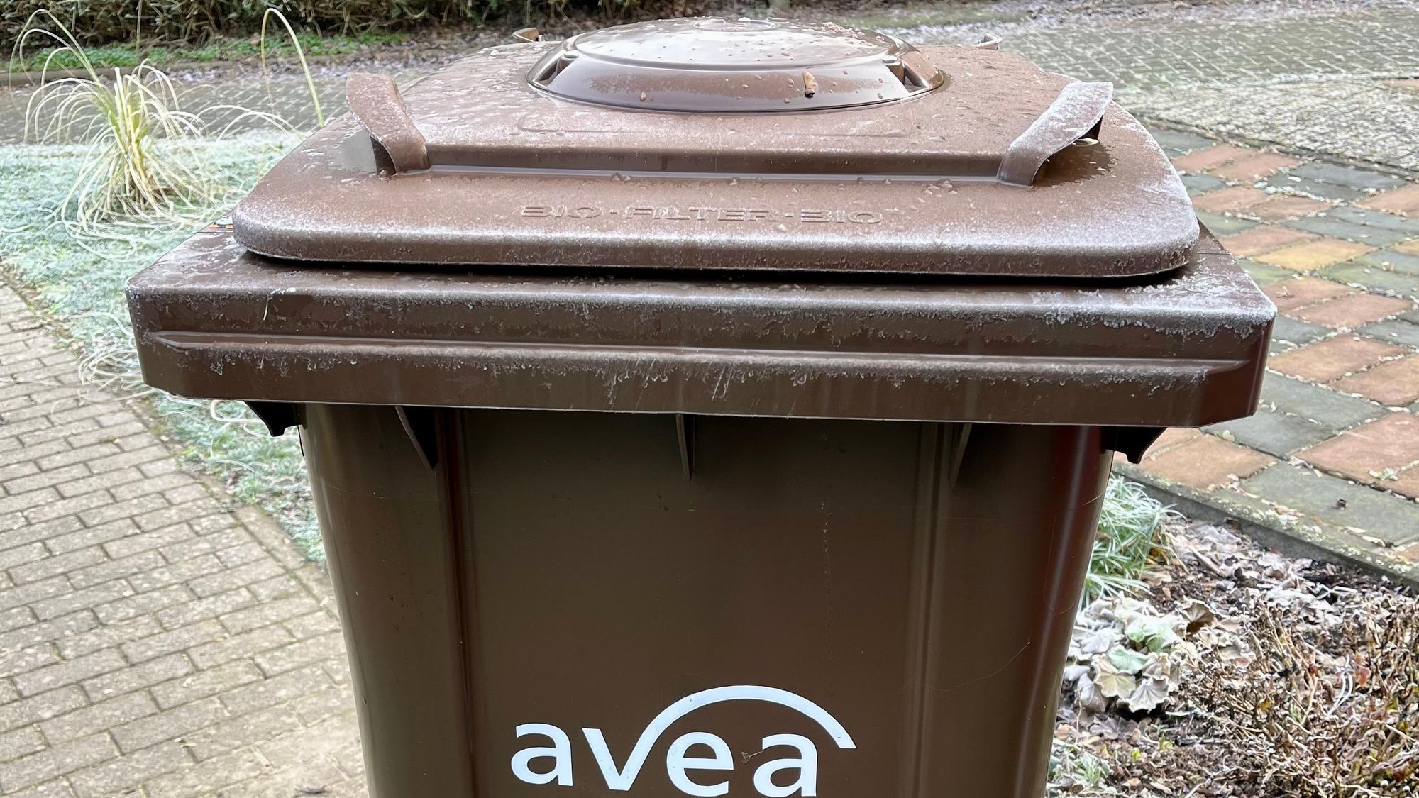 Eine Avea-Biotonne mit Filter im Deckel