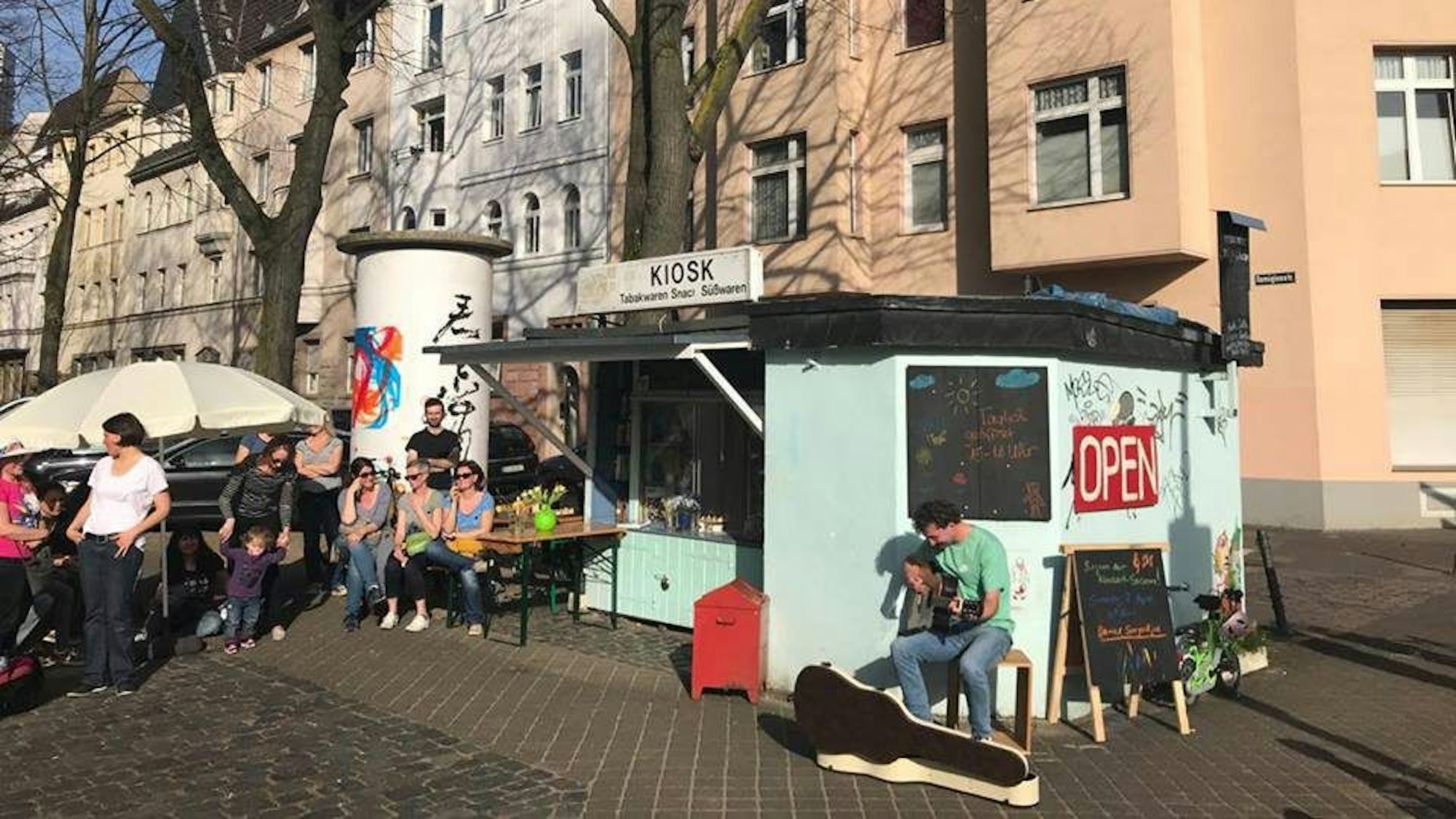 Das Kiosk auf dem Nikolausplatz.