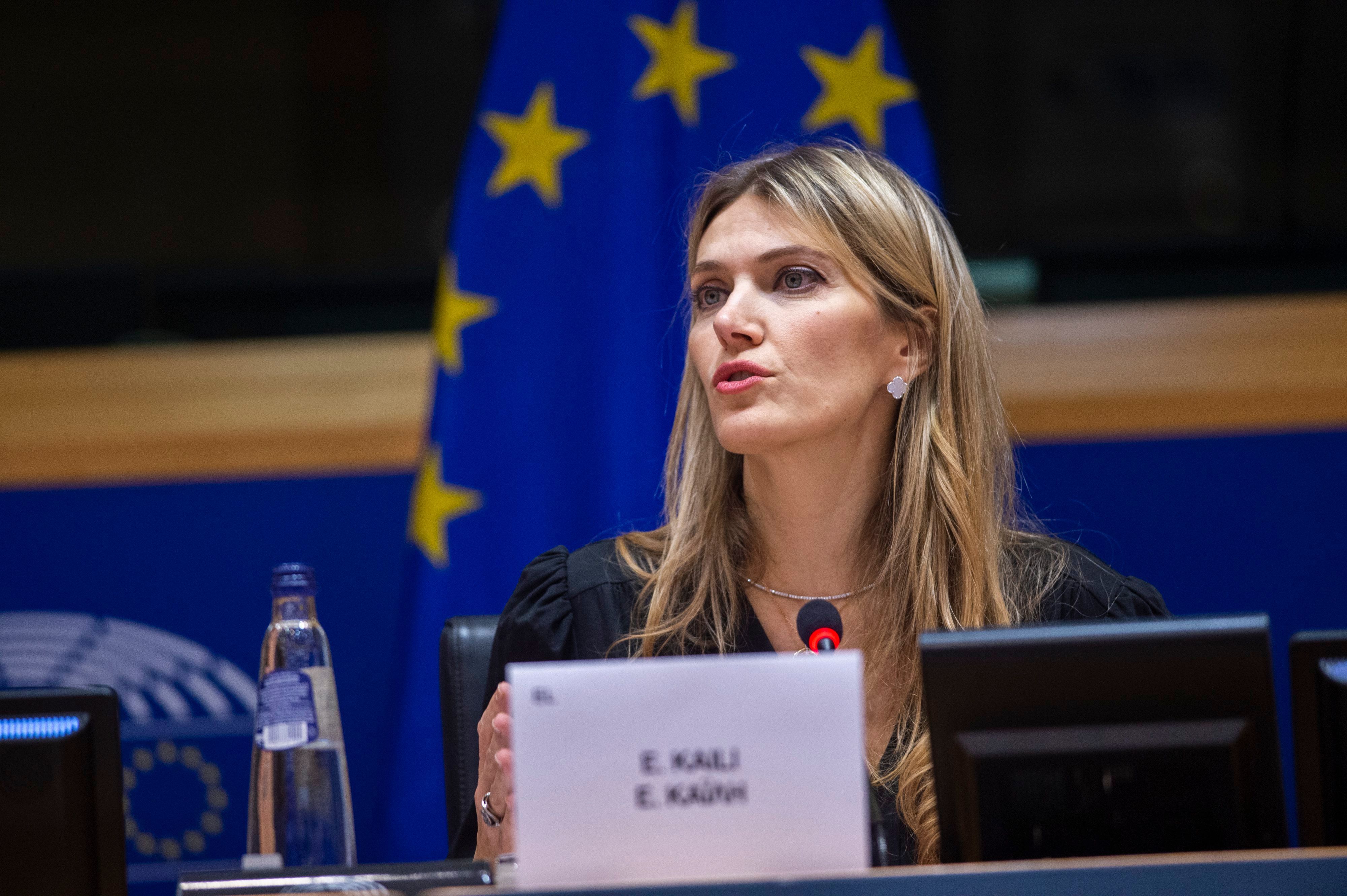 ARCHIV - 07.12.2022, Belgien, Brüssel: Die dmalige Vizepräsidentin des Europäischen Parlaments, Eva Kaili