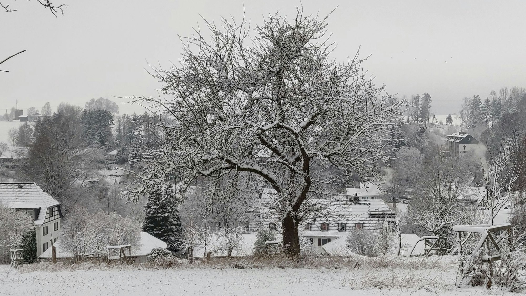 Schnee-Landschaft bei Weltersbach.