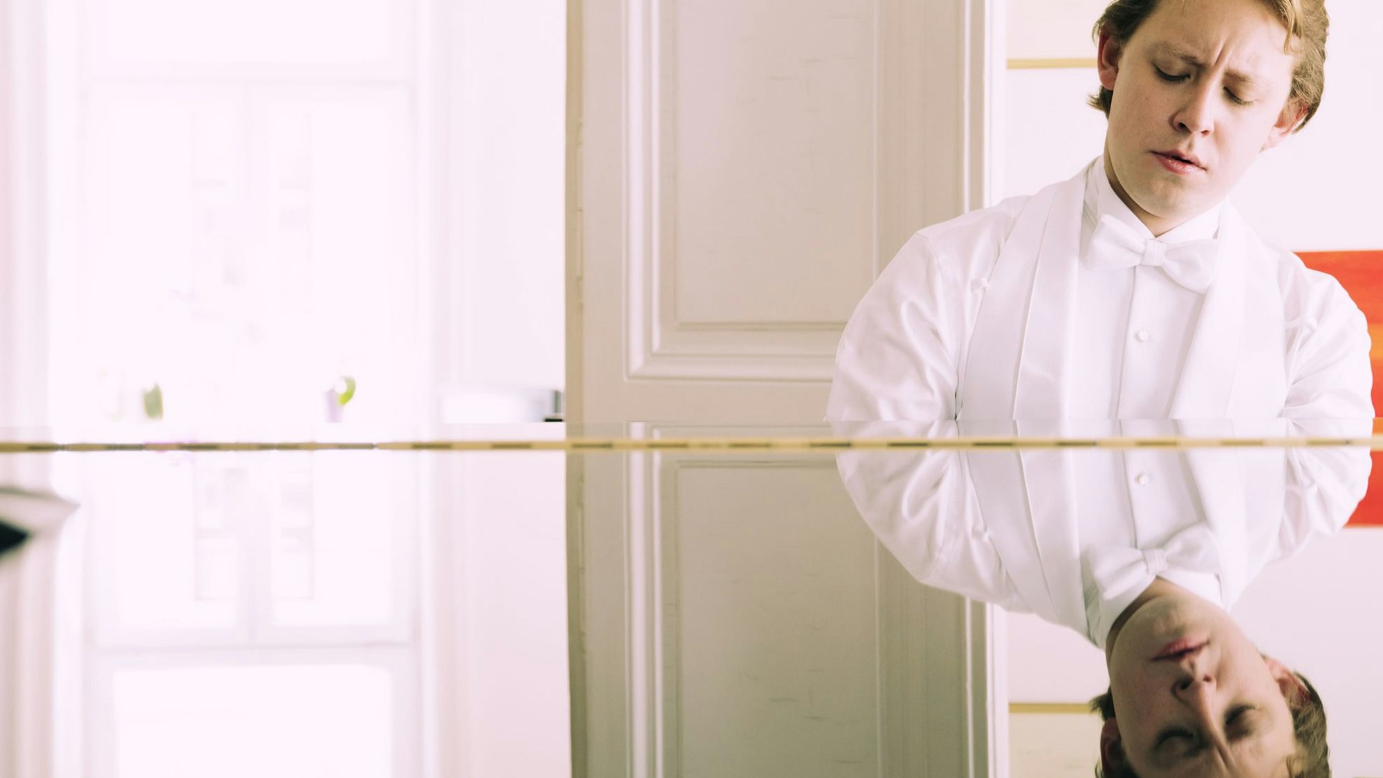 Stefan Stroissnig am spiegelnden Flügel.