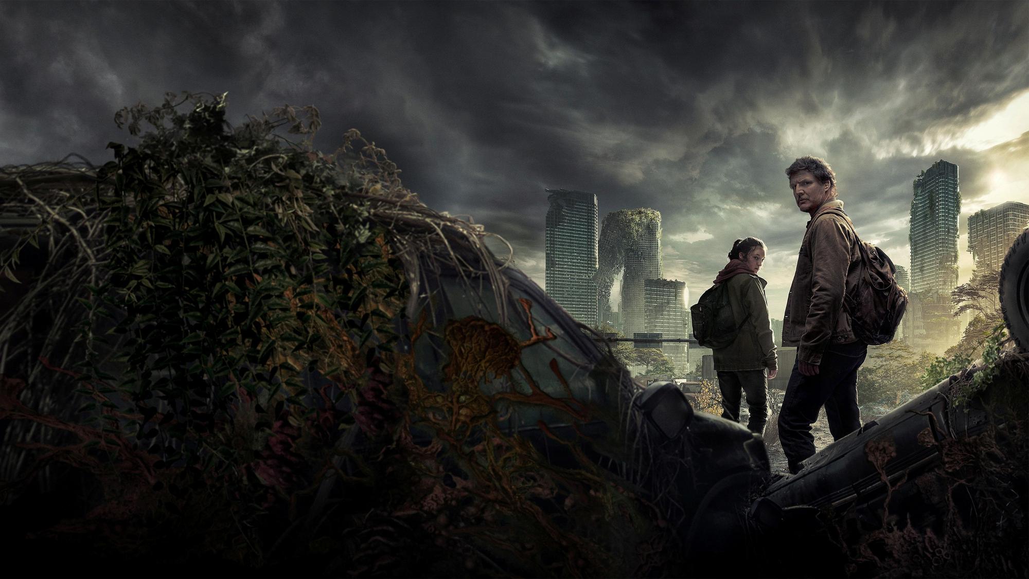 Bella Ramsey (links) und Pedro Pascal in einer Szene aus „The Last of Us“