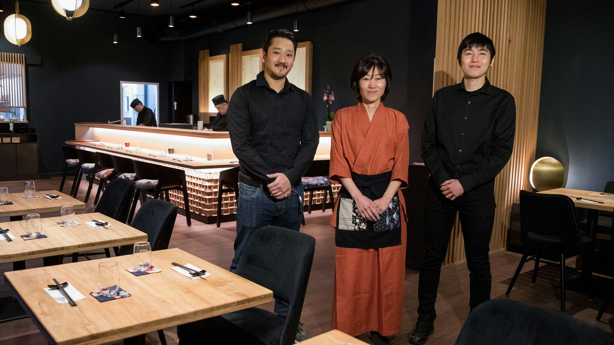 Im Bild die Zen-Geschäftsführung: Masato Mizuma (v.l.n.r.), Mitsou Maletzki-Kim und Takahisa Nakamura.