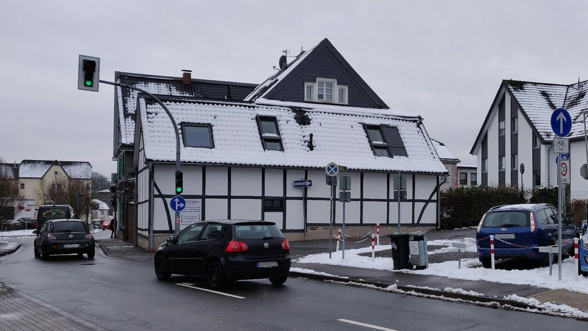 Einfahrt der Bücheler Straße von der Luisenstraße aus