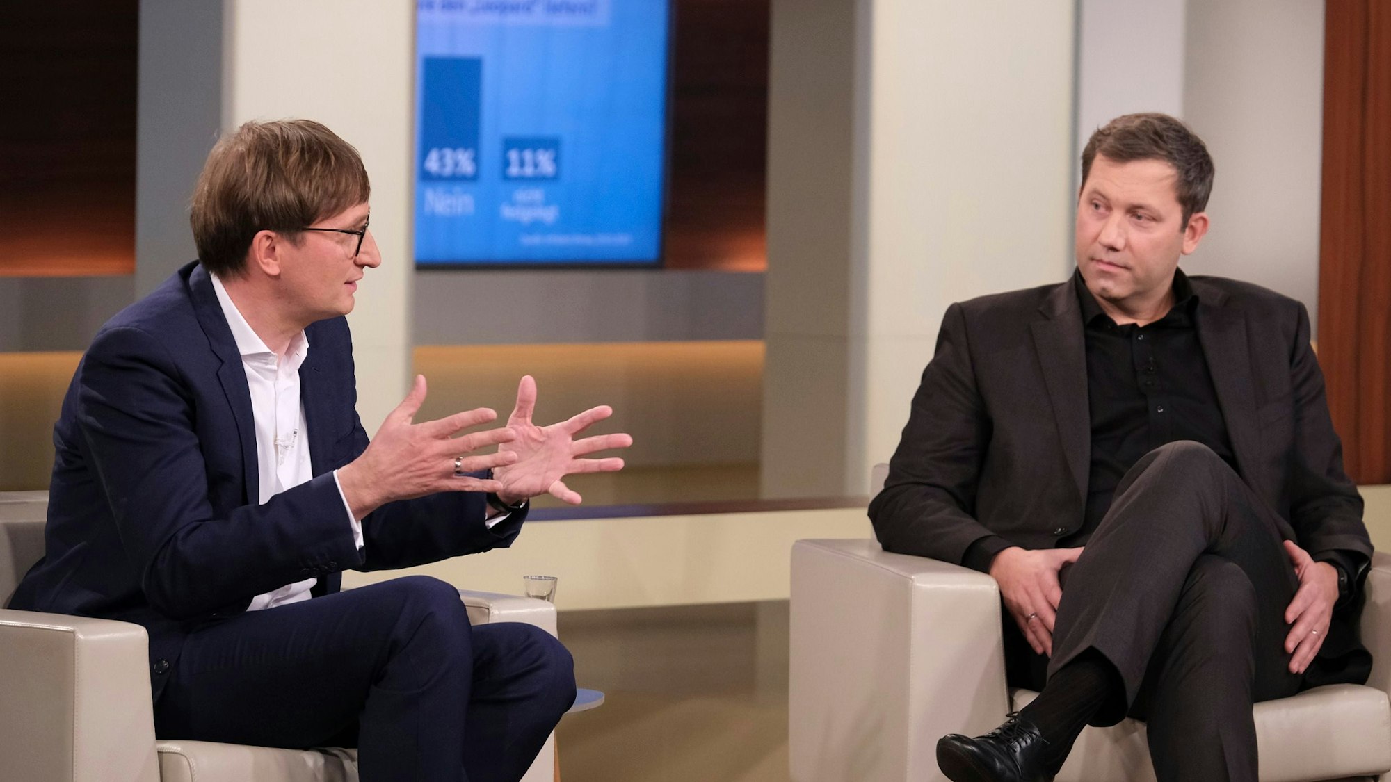 Sönke Neitzel (l.) und Lars Klingbeil bei „Anna Will“