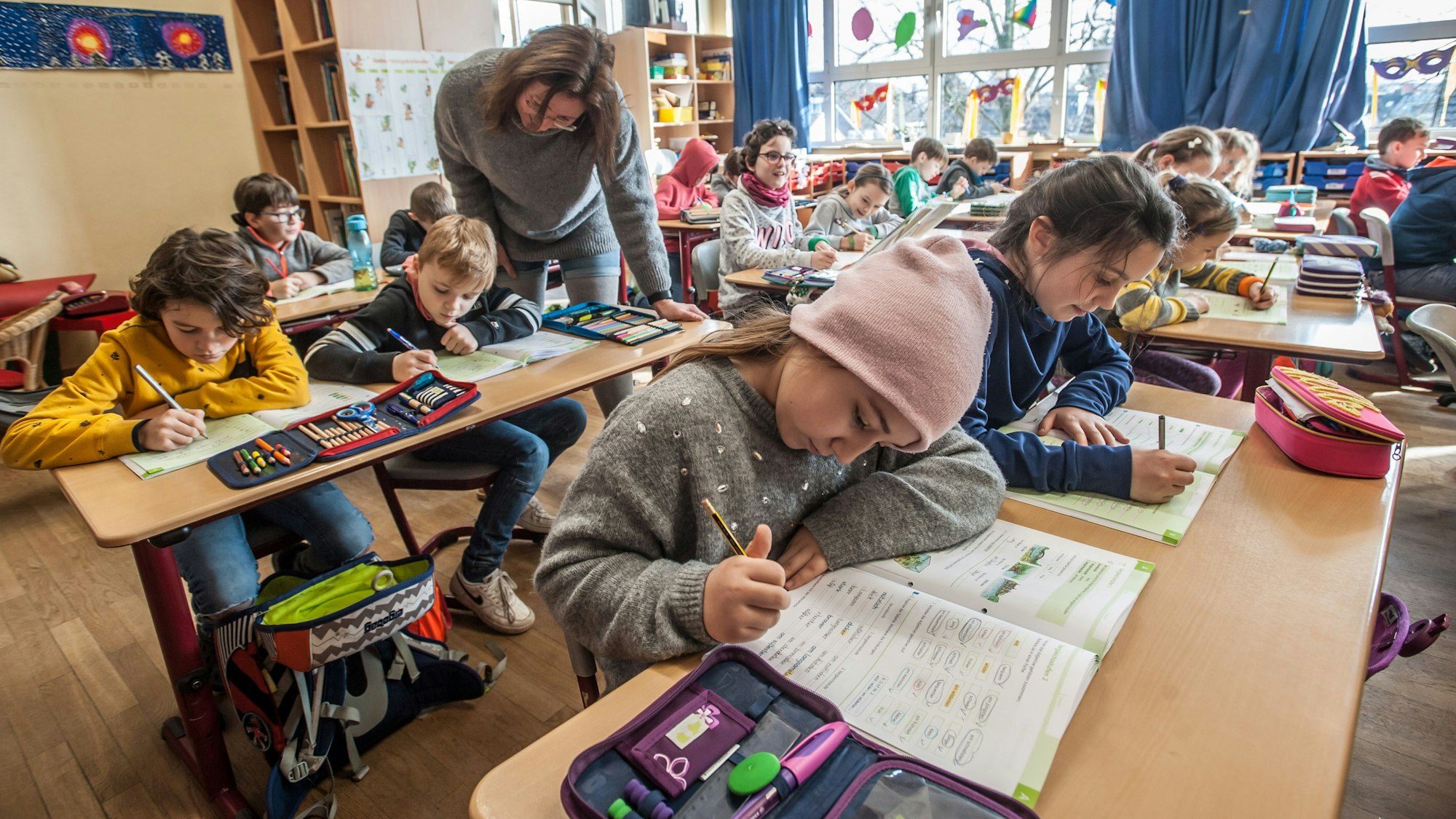 Unterricht an einer Leverkusener Grundschule.