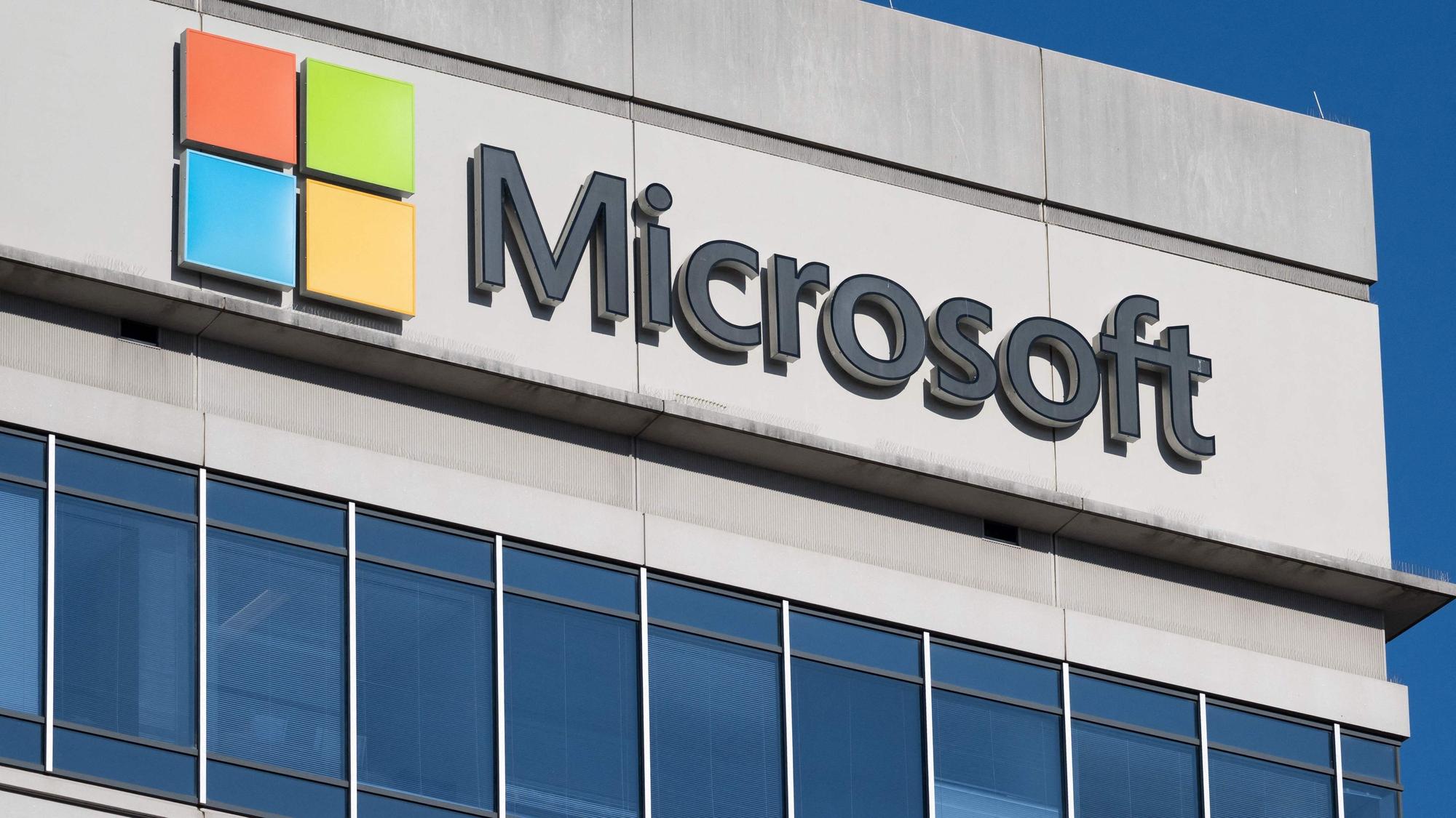 Blick auf das Microsoft-Gebäude in Chevy Chase, Maryland.