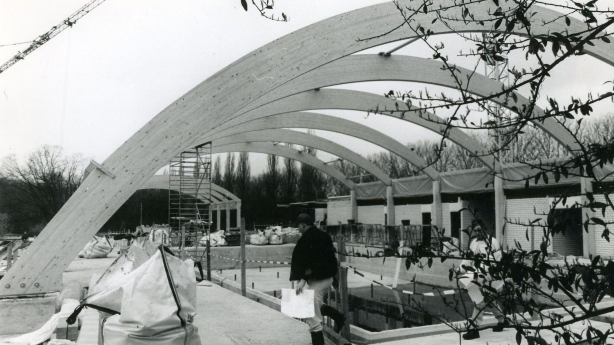 Historisches Foto der Baustelle des Calevornia.