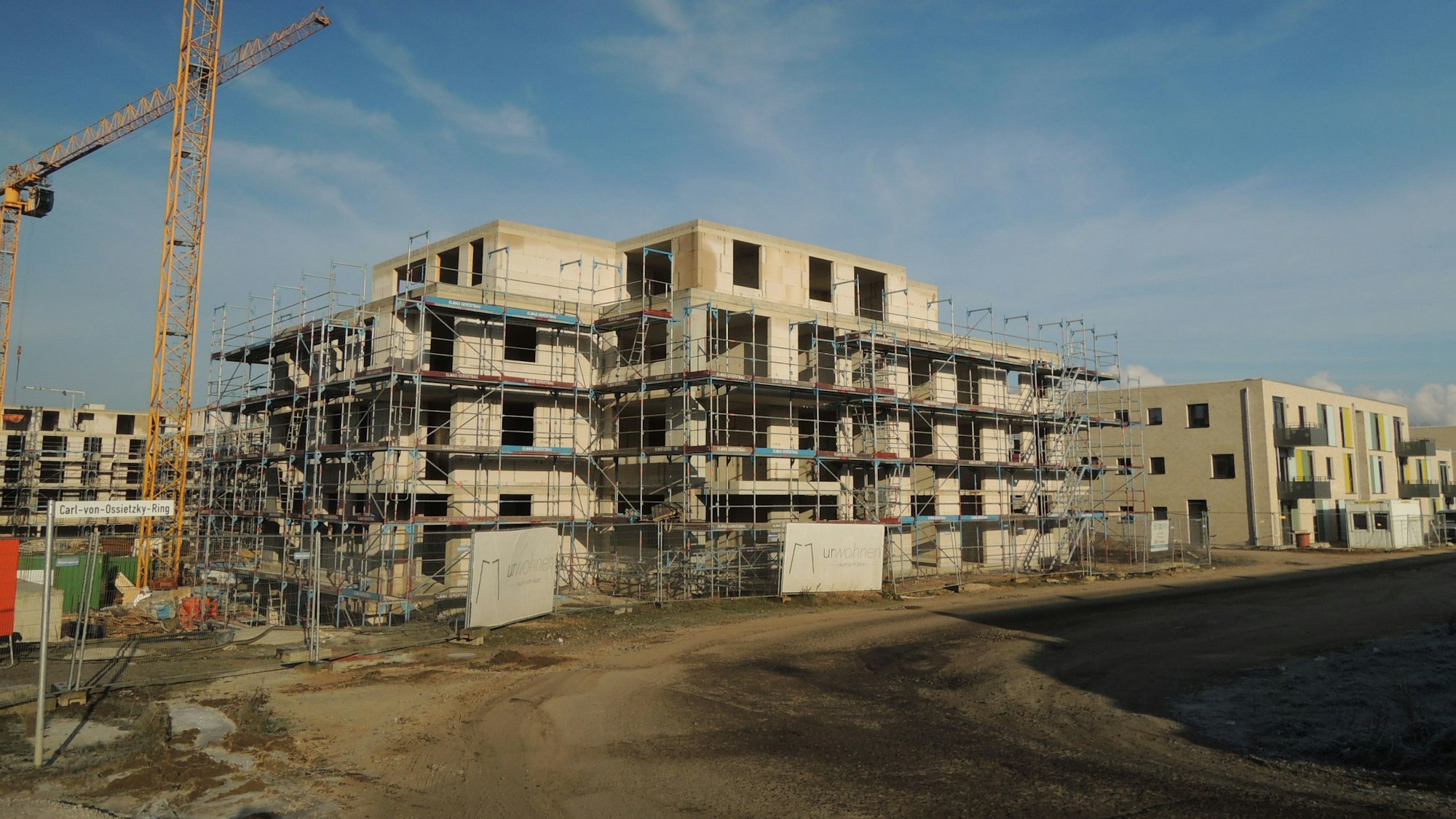 Das Neubaugebiet in Kaster.