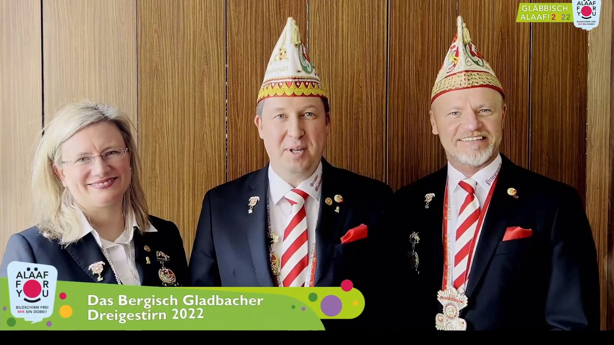 Das Dreigestirn im Video für die Alaaf-for-you-Show.