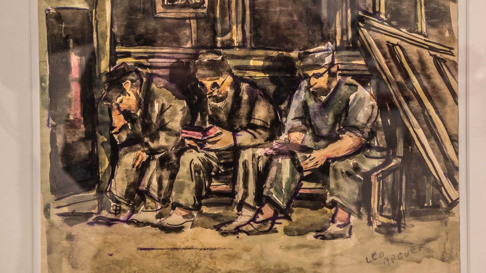 gemalt im franz. Lager bei Perpignan.Leihgaben des Zentrum für verfolgte Künste in Solingen Repro: Ralf Krieger