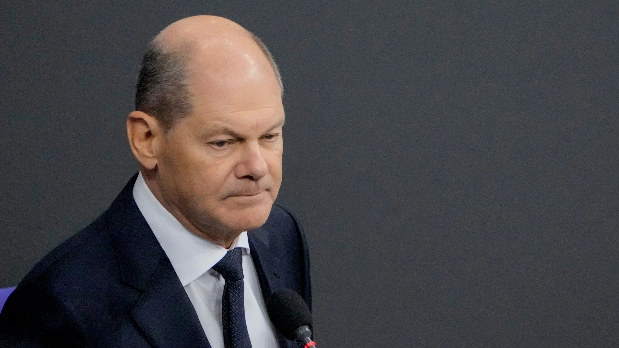 Bundeskanzler Olaf Scholz (SPD) im Bundestag. (Archivbild)