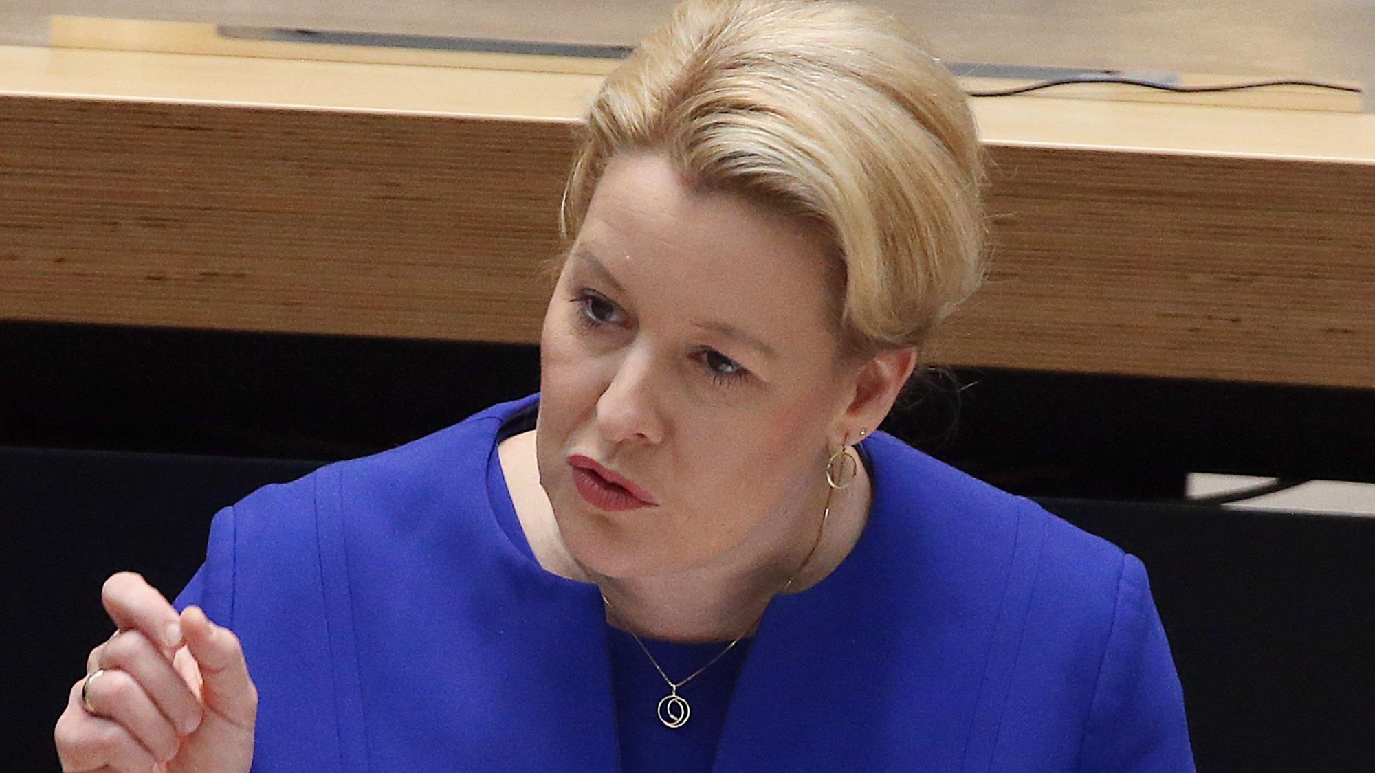 Franziska Giffey (SPD), Regierende Bürgermeisterin, hat Friedrich Merz und dessen CDU scharf kritisiert. (Archivbild)