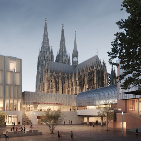 Die Visualisierung zeigte, wie die Historische Mitte Kölns aussehen sollte. Doch der Neubau des Stadtmuseums kam nicht.