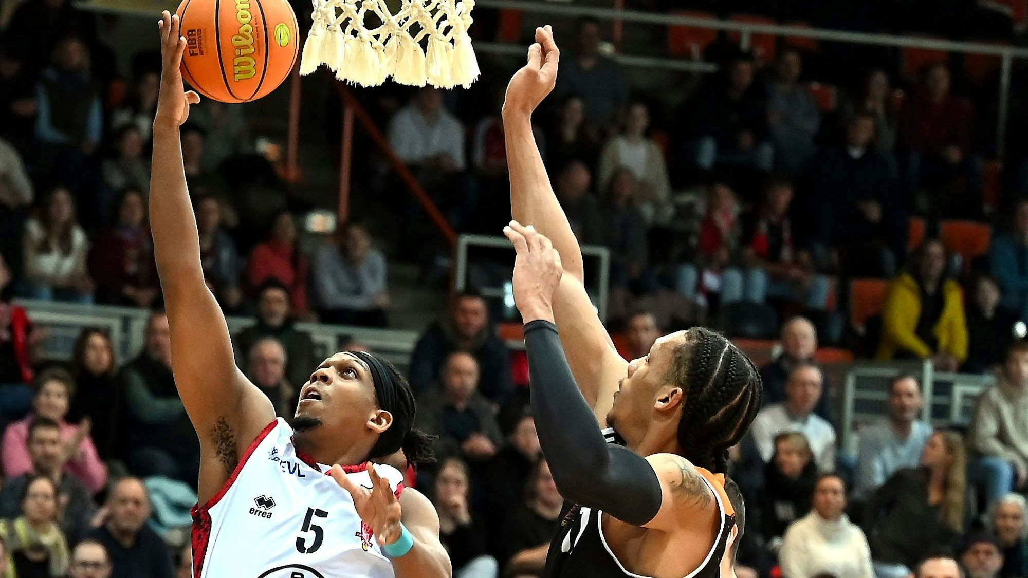 28.01.2023,-Basketball-Bayer Giants-Schwenningen
links: Kadre Gray (Bayer)
Foto: Uli Herhaus