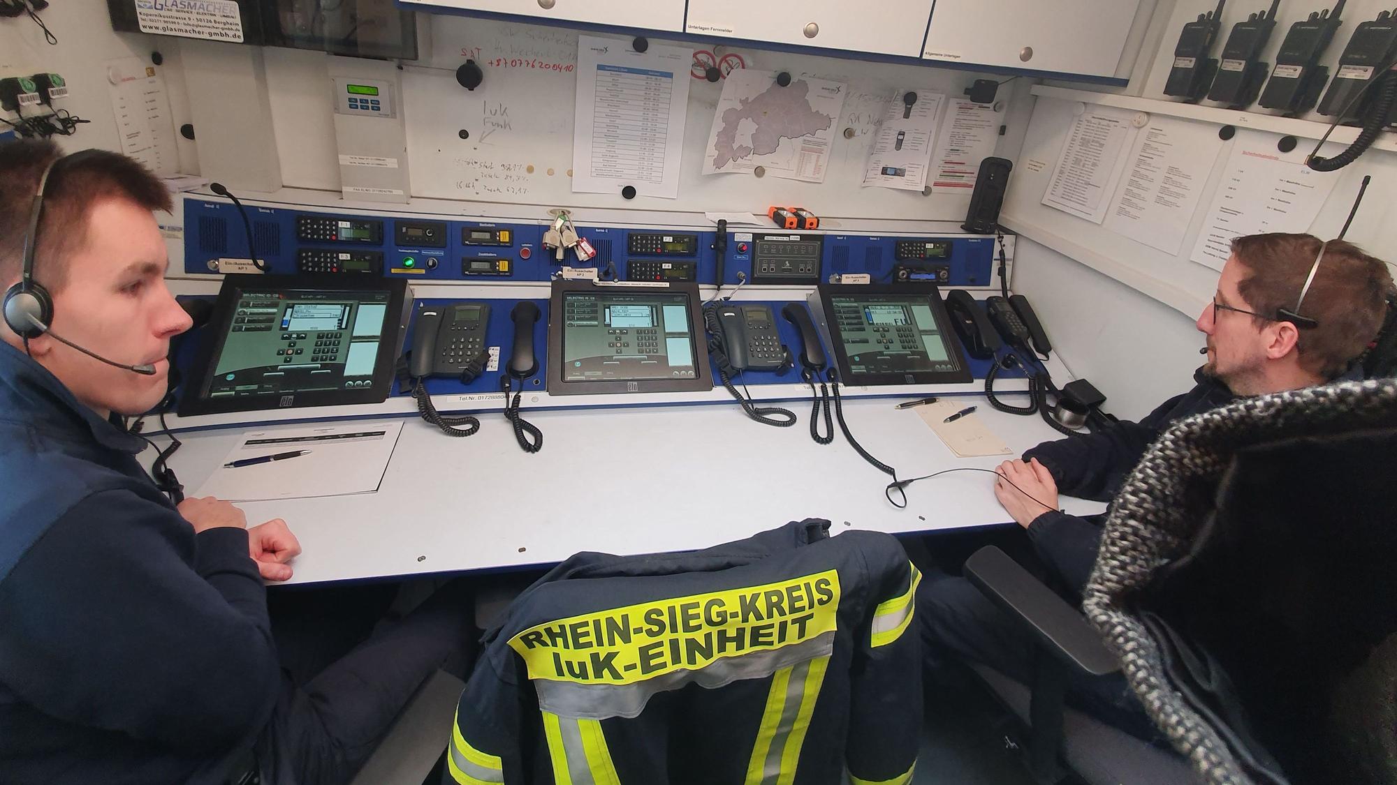 Die mobile Einheit Feuerwehr Rhein-Sieg-Kreis im Einsatz-LKW