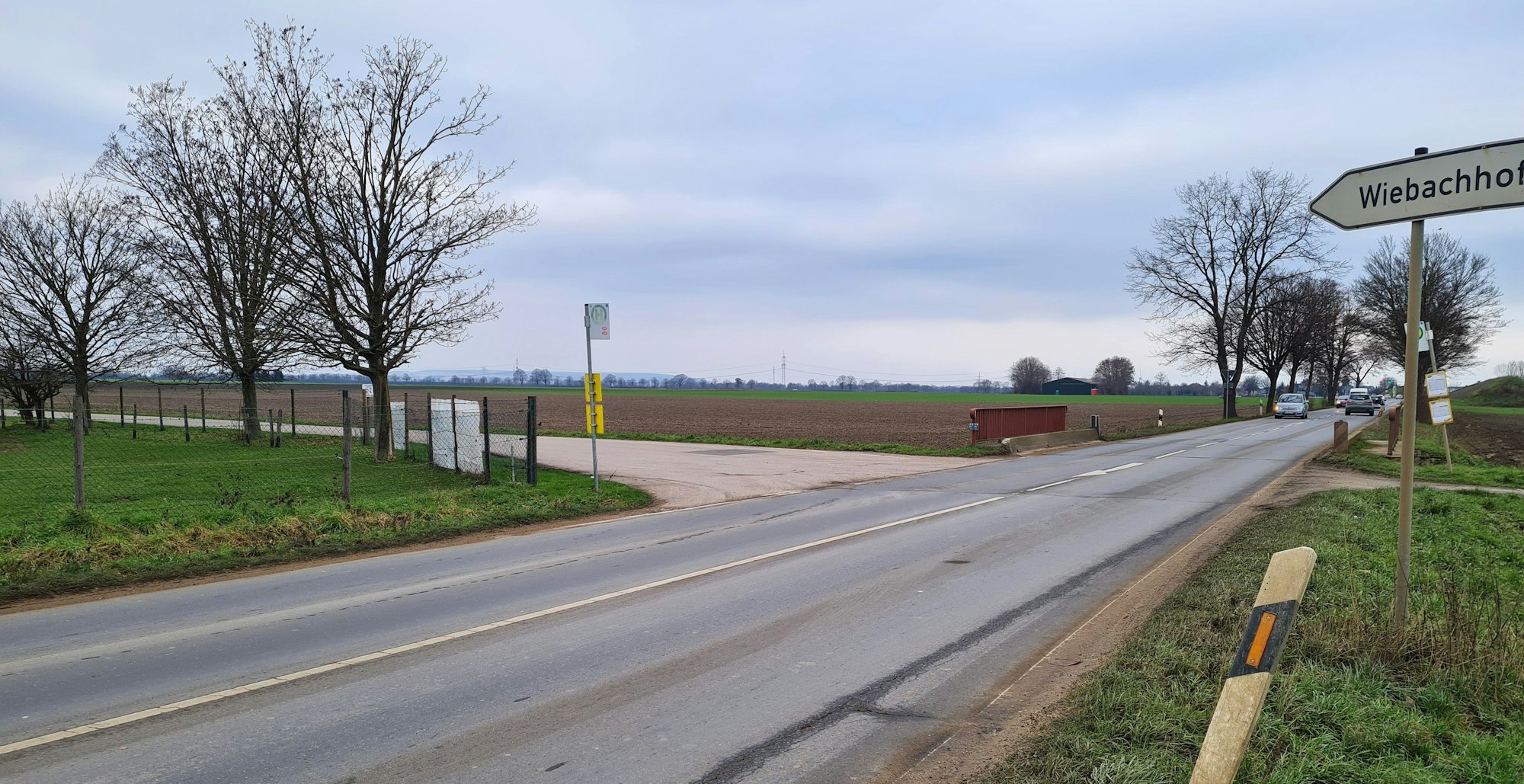 Straße zum Wiebachhof in Bergheim