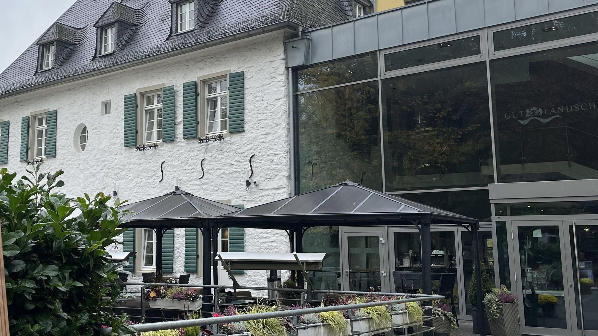 Gut Landscheid, Restaurant-Eingang