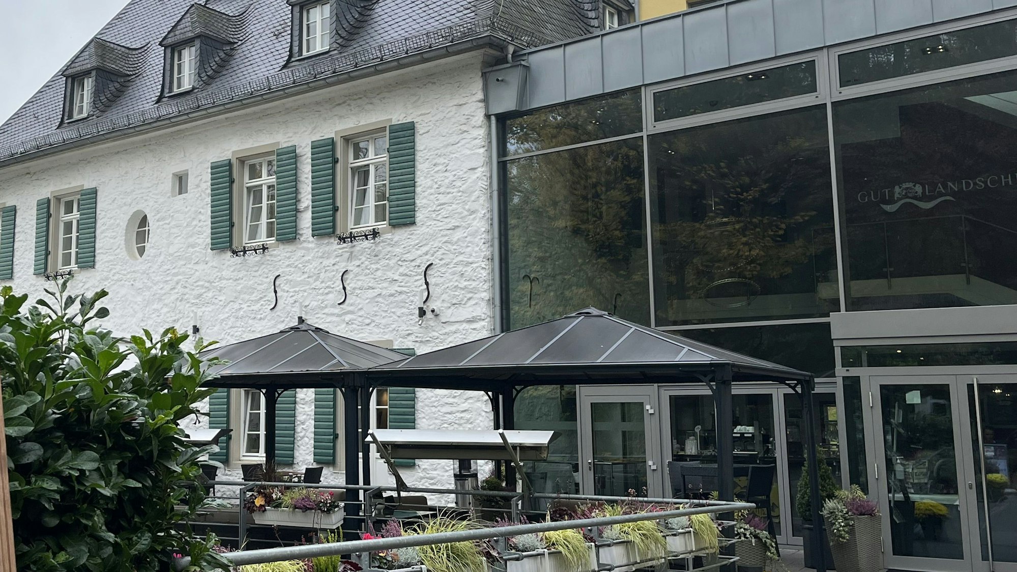 Gut Landscheid, Restaurant-Eingang