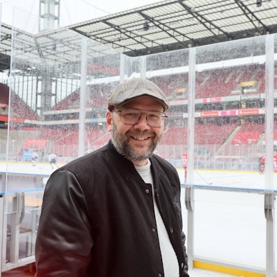 Kölner Haie KEC Die Haie vs Adler Mannheim, Wintergame, Rheinenergiestadion, Eishockey DEL, Training Kölner Haie, Philipp Walter , 02.12.2022, *** Kölner Haie KEC The Sharks vs Adler Mannheim, Wintergame, Rheinenergiestadion, Ice Hockey DEL, Training Kölner Haie, Philipp Walter , 02 12 2022, DUS900
