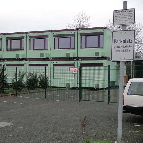 Unterkunft für Geflüchtete in Köln-Blumenberg.