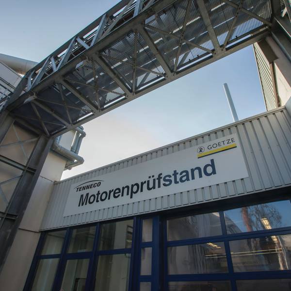 Tenneco Motoren-Prüfstand im früheren Goetzewerk in Burscheid