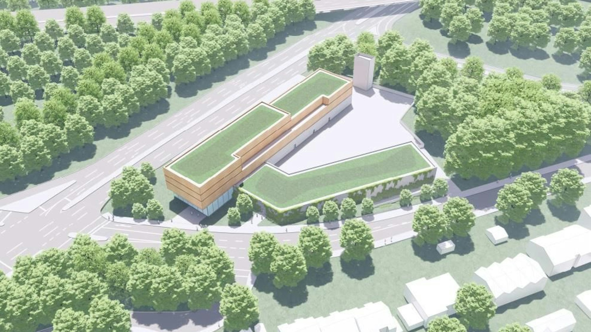 Das Modell der Feuer- und Rettungswache Süd in Frankenforst.