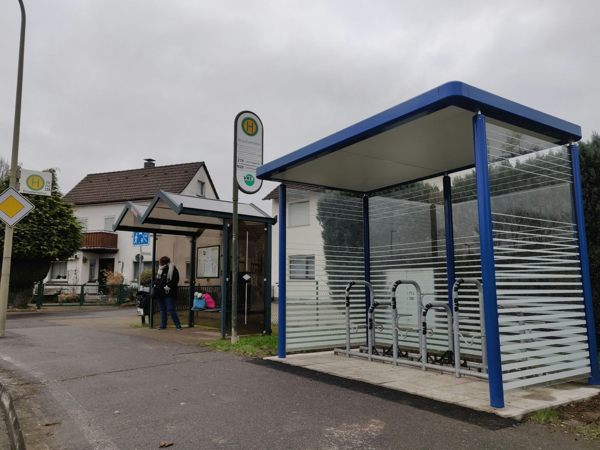 Die Bushaltestelle Büscherhöfen in Leichlingen. (Archivbild)