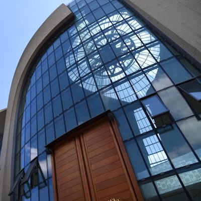 Außenansicht der Ditib-Moschee in Köln-Ehrenfeld.