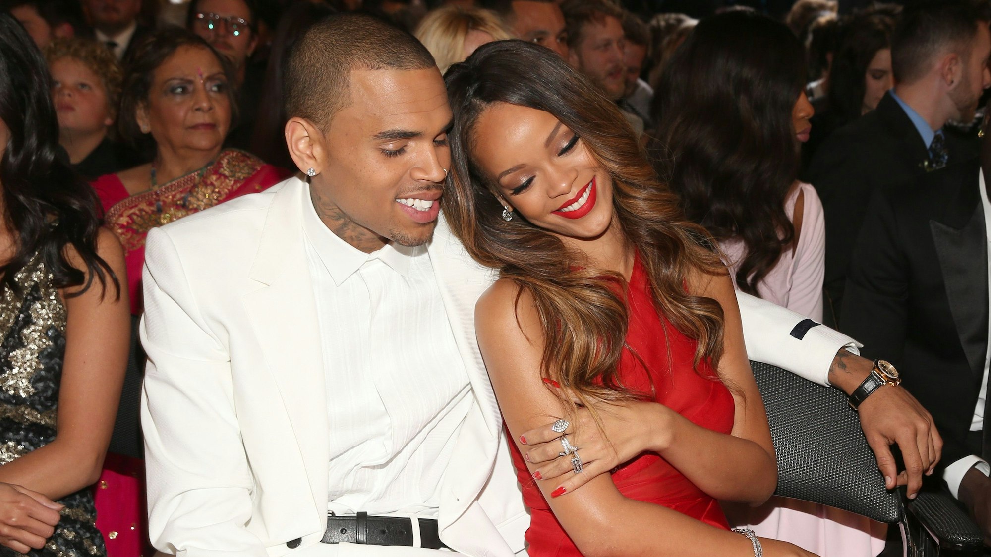Chris Brown und Rihanna bei den Grammys 2013.