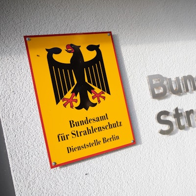 Der Schriftzug der Dienststelle des Bundesamtes für Strahlenschutz (BfS).