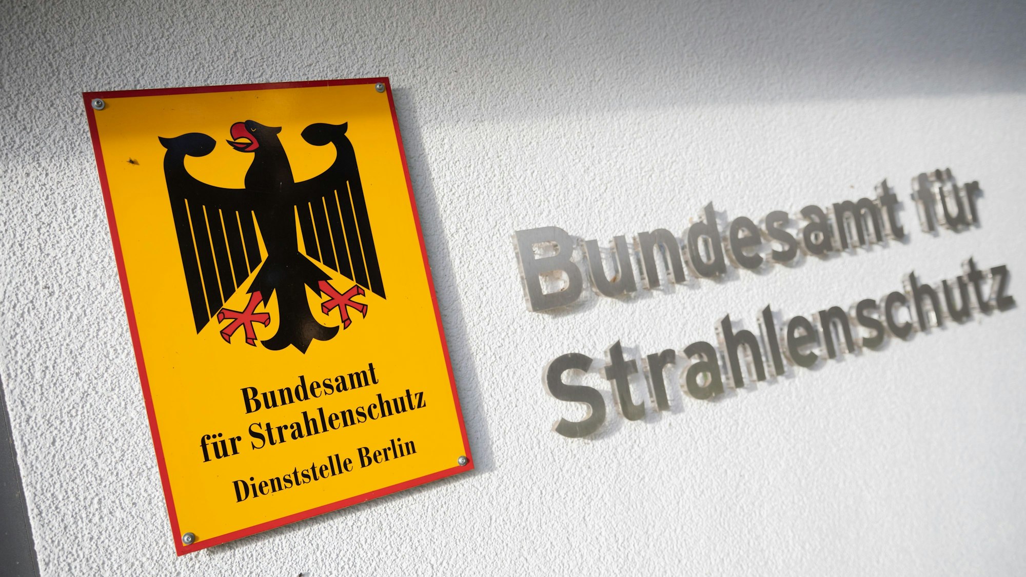 Der Schriftzug der Dienststelle des Bundesamtes für Strahlenschutz (BfS).