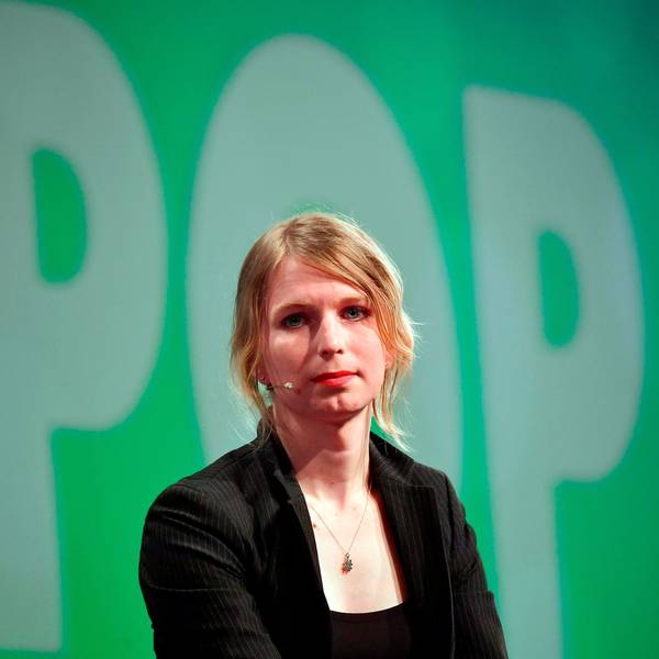 Auf diesem Bild zu sehen ist Manning auf der re:publica in Berlin im Jahr 2018.