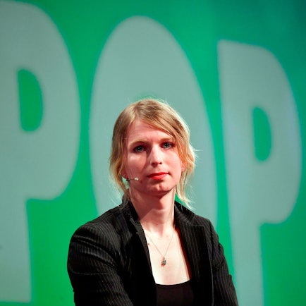 Auf diesem Bild zu sehen ist Manning auf der re:publica in Berlin im Jahr 2018.