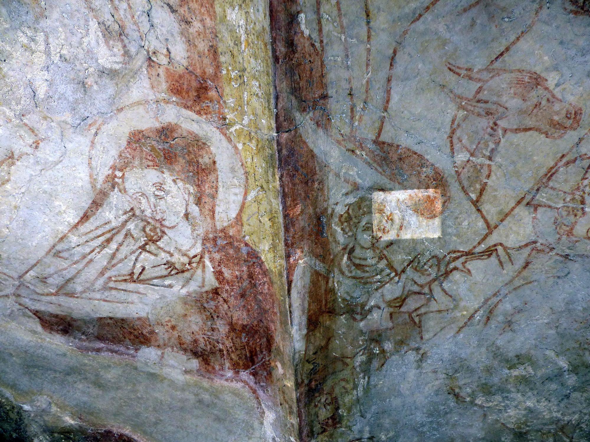 Detail des Freskenzyklus: Jesus Christus mit Heiligenschein