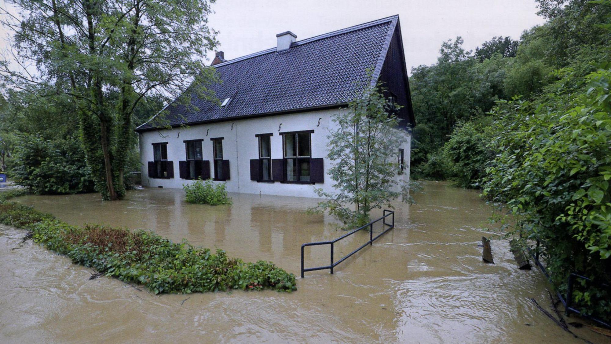 Die Burg Ophoven am 14. Juli 2021