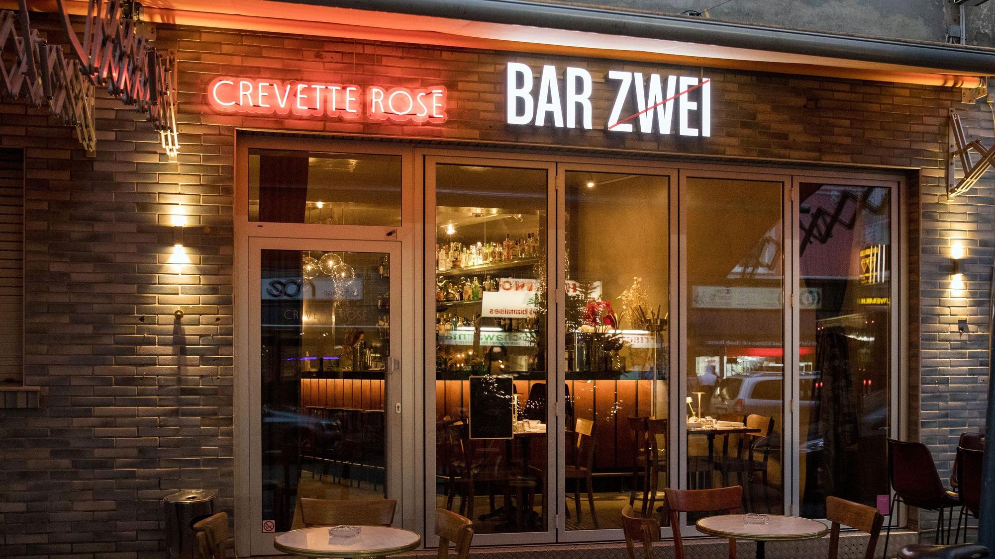 Das Lokal Crevette Rosé von außen