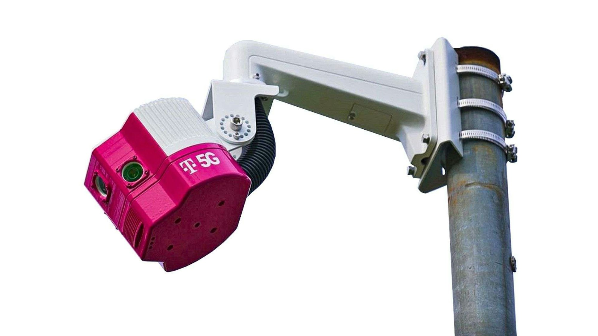 Eine der neuen 5G-Kameras von Sporttotal, die mit der Telekom kooperieren.